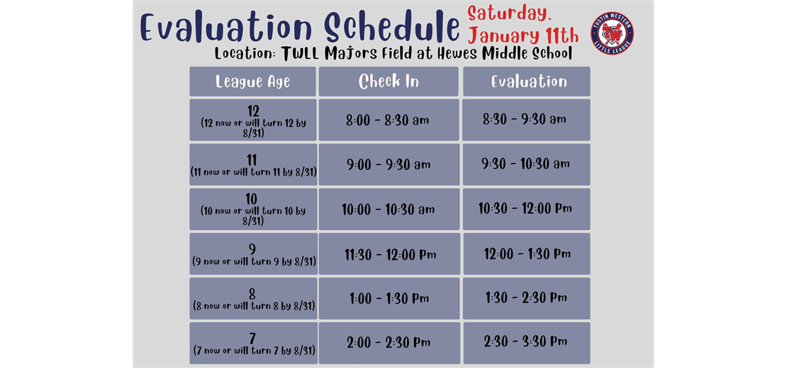 2025 Player Evaluation Day Info